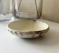 Handmade Ceramic Bubbles Bowl, Ochre Cream Glaze, Decorative Accents, 6.5"