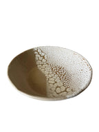 Forme Bowl | Handmade Ceramic Decorative Bowl in Ivory Crawl Color Block | 6.5" - Bordeaux Ceramics