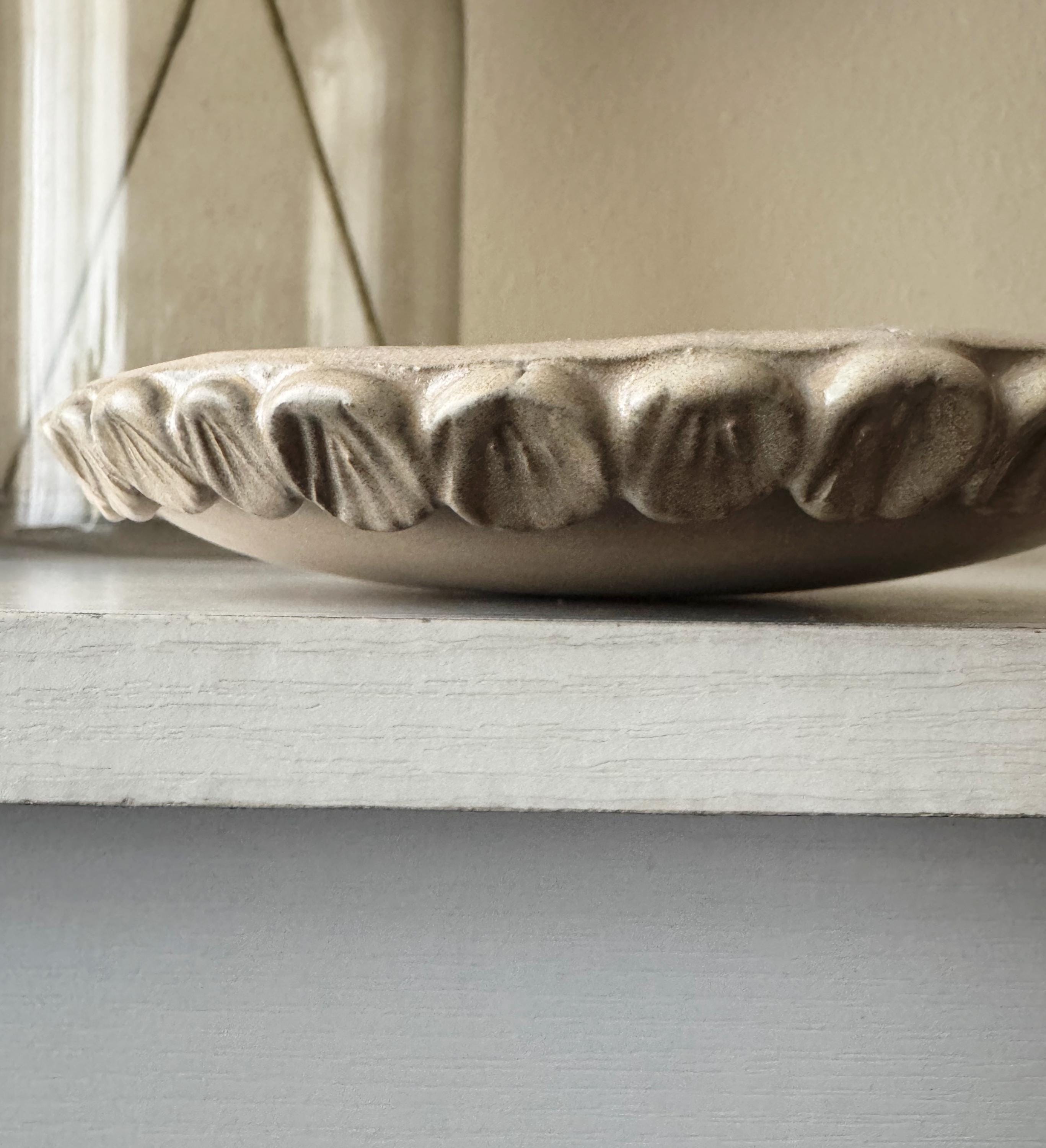 Handmade Ceramic Shells Plate in Matte Natural Speckle, Decorative Accents, 6.5"