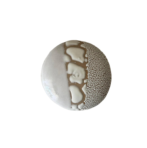 Afterglow Dish | Handmade Ceramic Decorative Dish in Glossy White Crawl | 5.25"