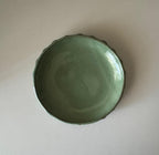 Handmade Ceramic Bubbles Dish in Jade Glaze, Decorative Accents, 5.25"