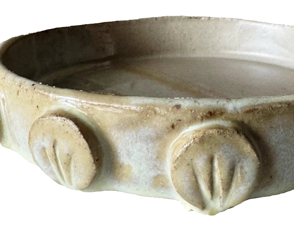 Sol Dish | Handmade Ceramic Round Dish in Natural Lemonade | 6.25" - Bordeaux Ceramics