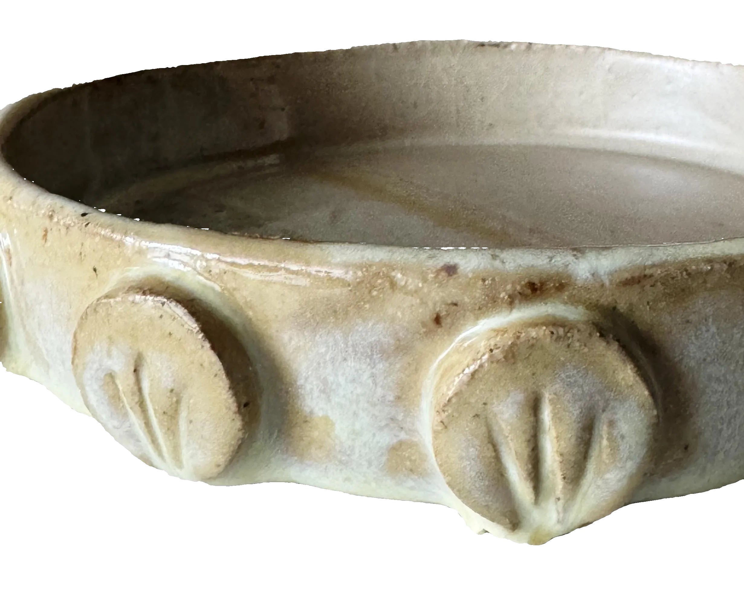 Sol Dish | Handmade Ceramic Round Dish in Natural Lemonade | 6.25"