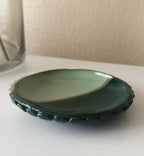 Echo Plate | Handmade Ceramic Plate in Seafoam Emerald Color Block | 5.5" - Bordeaux Ceramics