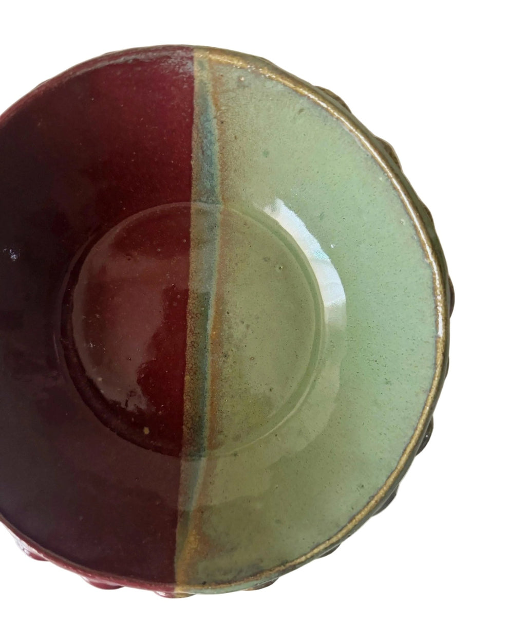 Grand Vin Bowl | Handmade Ceramic Bowl in Seafoam Raspberry | 6.75" - Bordeaux Ceramics