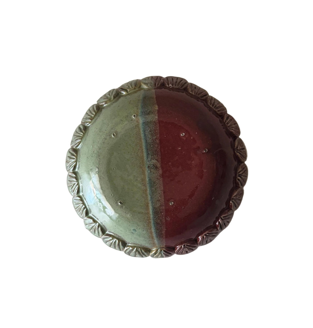 Grand Vin Bowl | Handmade Ceramic Bowl in Seafoam Raspberry | 6.75" - Bordeaux Ceramics