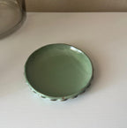 Handmade Ceramic Bubbles Dish in Jade Glaze, Decorative Accents, 5.25"