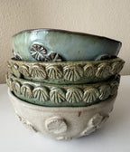 Fleur Bowl | Handmade Ceramic Bowl in Matte Ivory | 6.5"