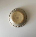Handmade Ceramic Bubbles Bowl, Matte Ivory Glaze, Decorative Accents, 7"