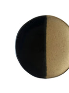 Noir Dish | Handmade Ceramic Footed Dish in Black Natural Color Block | 5.25" - Bordeaux Ceramics