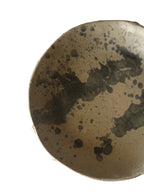 Umber Bowl | Handmade Ceramic Bowl in Ivory Black Splatter | 8"
