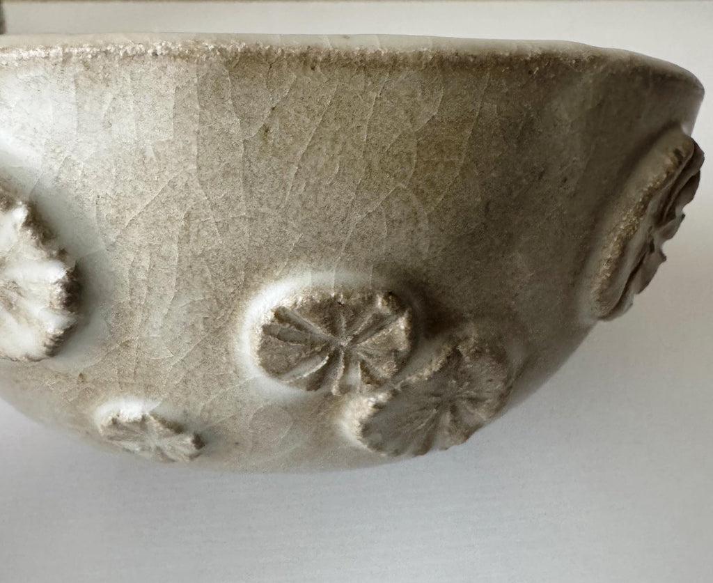Fleur Bowl | Handmade Ceramic Bowl in Matte Ivory | 6.5"
