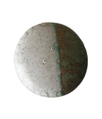Handmade Ceramic Dish in Jade/Glossy White Color block 3.25"