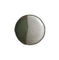 Handmade Ceramic Dish in Jade/Glossy White Color block 3.25"