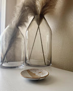 Afterglow Dish | Handmade Ceramic Decorative Dish in Glossy White Crawl | 5.25" - Bordeaux Ceramics