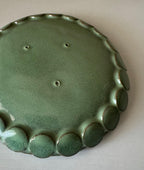 Handmade Ceramic Bubbles Dish in Jade Glaze, Decorative Accents, 5.25"