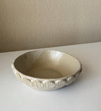 Handmade Ceramic Bubbles Bowl, Matte Ivory Glaze, Decorative Accents, 7"