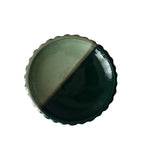 Echo Plate | Handmade Ceramic Plate in Seafoam Emerald Color Block | 5.5" - Bordeaux Ceramics