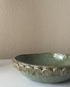 Mermaid Bowl | Handmade Ceramic Bowl in Moss Speckle | 6.25"