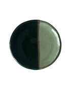 Duo Plate | Handmade Ceramic Plate in Emerald Jade | 6.75"
