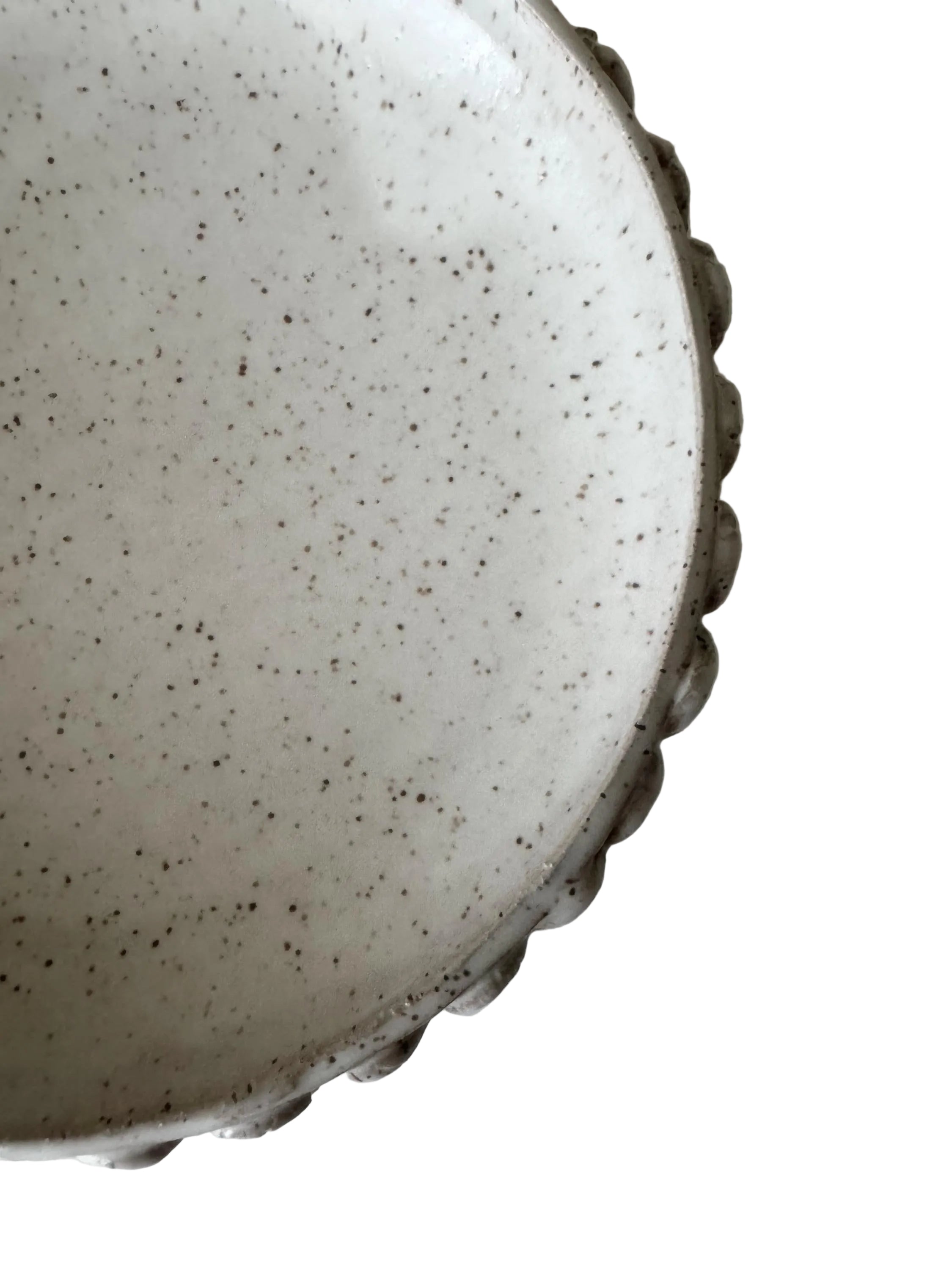Pearl Plate | Handmade Ceramic Plate in Glossy White Speckle| 6.5"