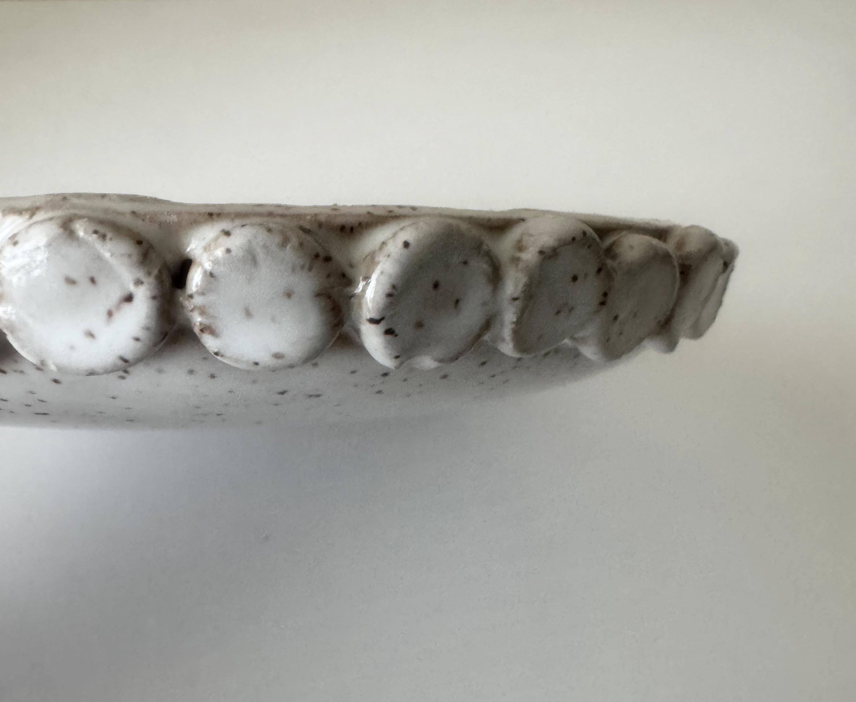 Pearl Plate | Handmade Ceramic Plate in Glossy White Speckle| 6.5"