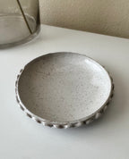 Pearl Plate | Handmade Ceramic Plate in Glossy White Speckle| 6.5"