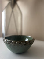 Mermaid Bowl | Handmade Ceramic Bowl in Seafoam Speckle | 6.5"