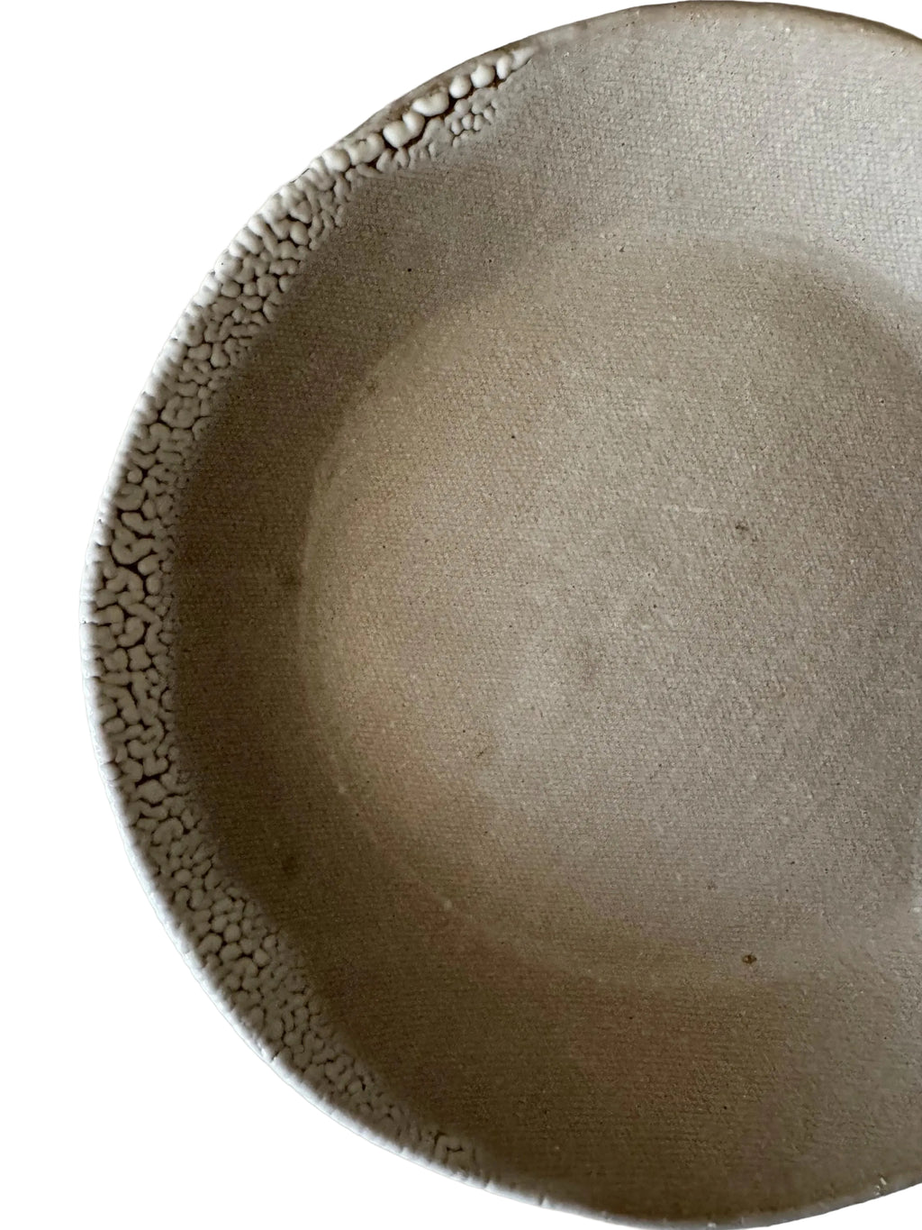 Novel Bowl | Handmade Ceramic Decorative Bowl in White Crawl | 7.5"