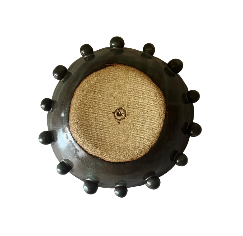 Calypso Bowl | Handmade Ceramic Bowl in Blue Brown Splatter | 6.75"