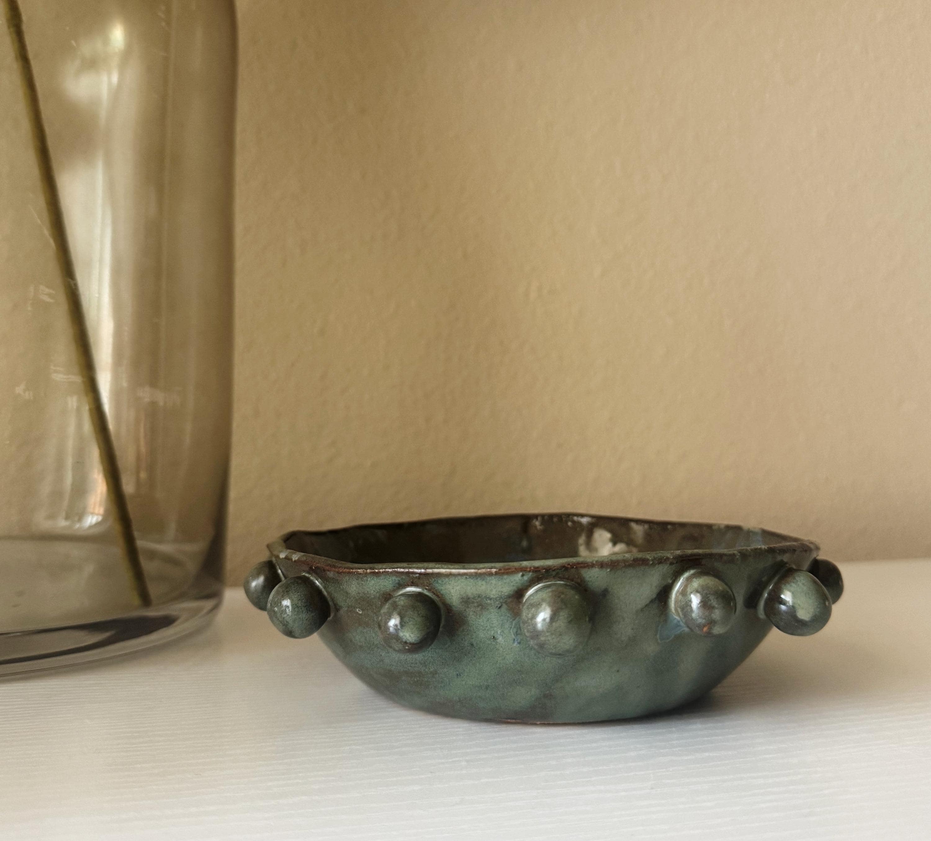 Calypso Bowl | Handmade Ceramic Bowl in Blue Brown Splatter | 6.75"