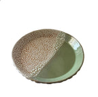 Nayarit Plate | Handmade Ceramic Decorative Platter in Seafoam Crawl | 10"