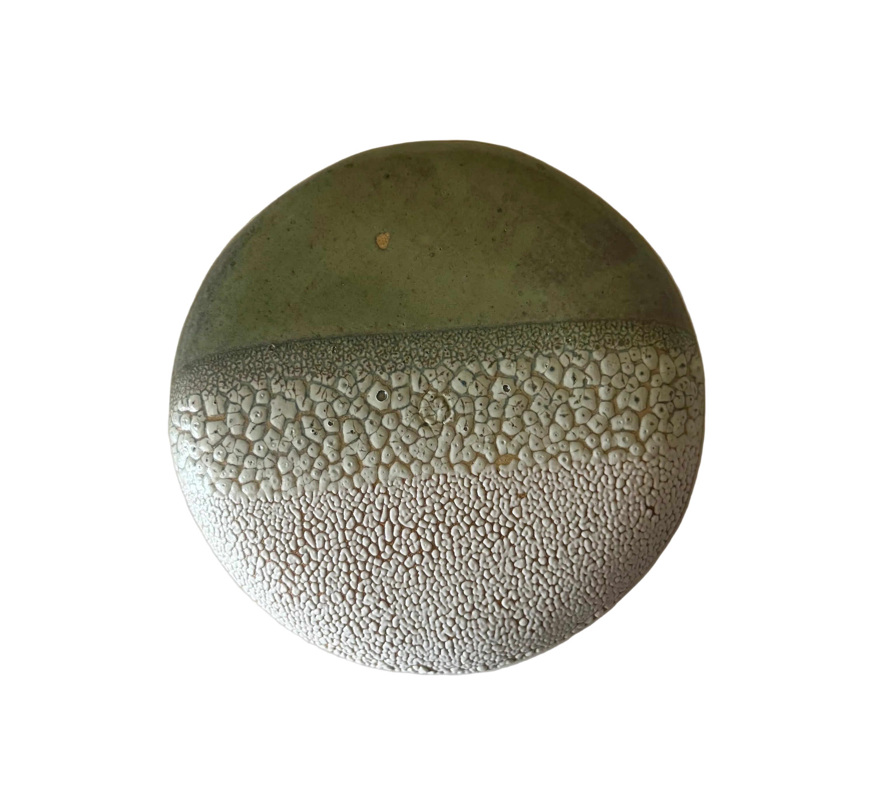Nayarit Plate | Handmade Ceramic Decorative Plate in Seafoam Crawl | 8.25"