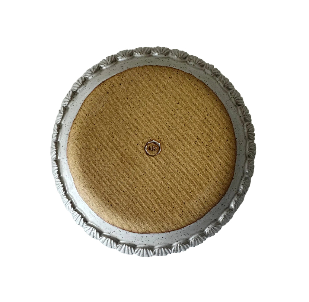 Mermaid Bowl | Handmade Ceramic Bowl in White Speckle | 7"