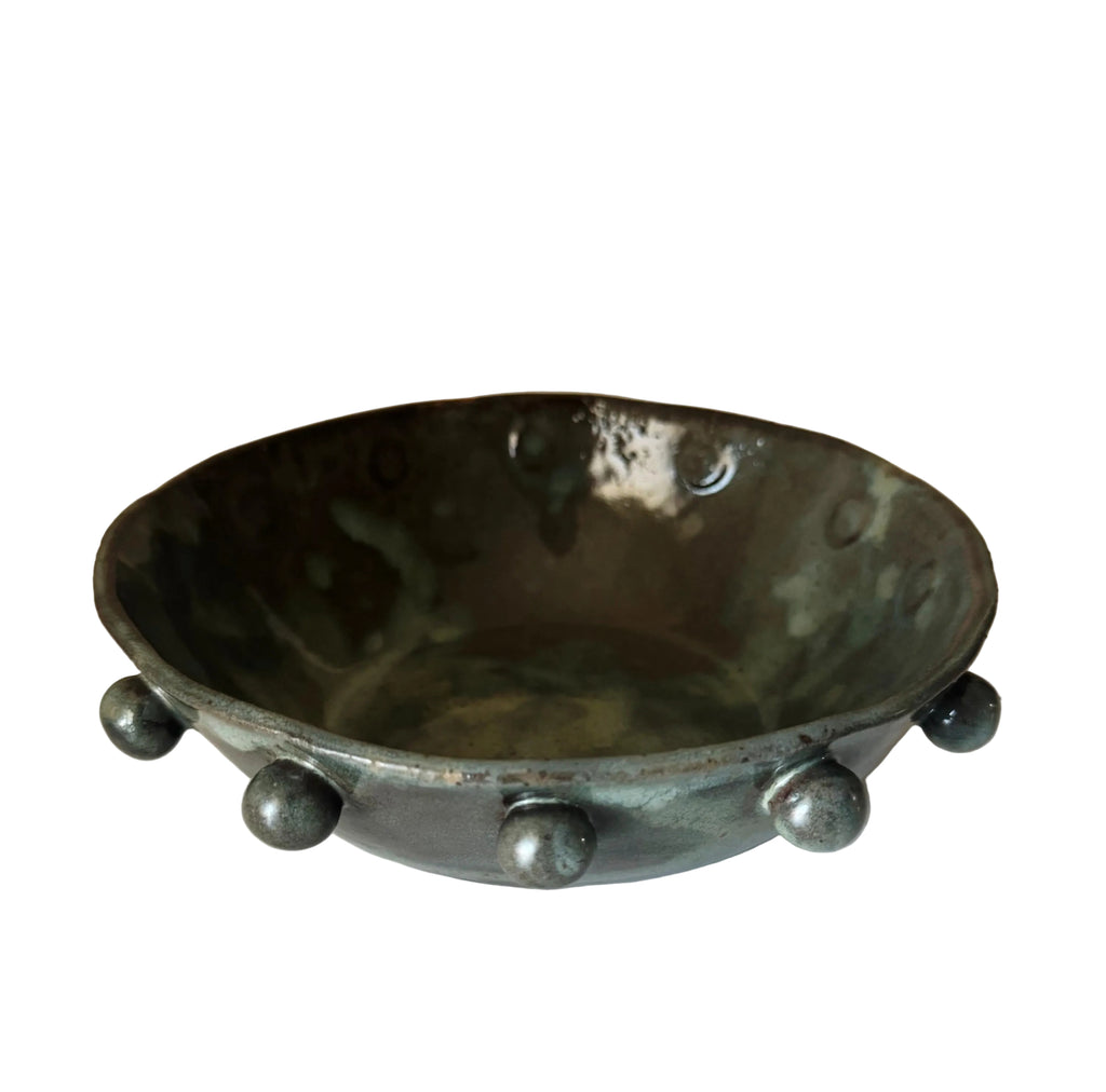 Calypso Bowl | Handmade Ceramic Bowl in Blue Brown Glaze | 6.75"