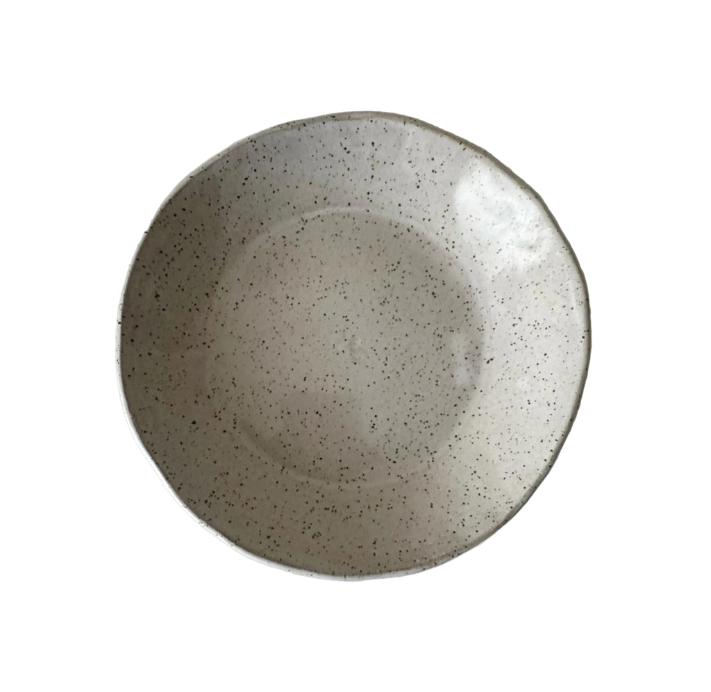 Mermaid Bowl | Handmade Ceramic Bowl in White Speckle | 7"