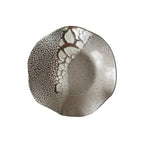 Wavy Plate | Handmade Ceramic Decorative Plate in White Crawl Speckle | 7"
