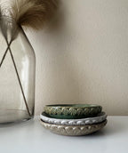 Mermaid Bowl | Handmade Ceramic Bowl in White Speckle | 7"
