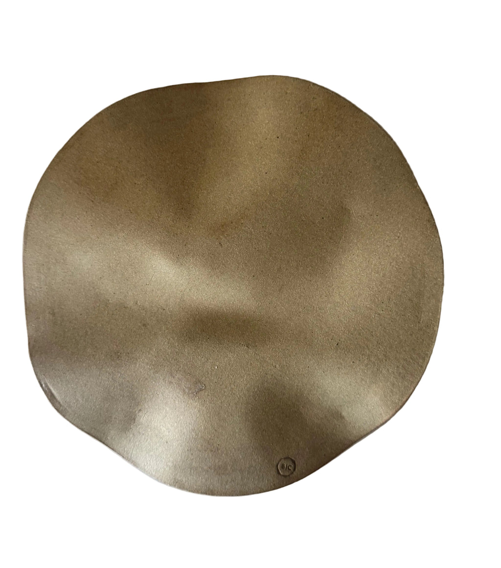 Ripple Platter | Handmade Round Platter in Seafoam/Ivory Color Block | 11.5"