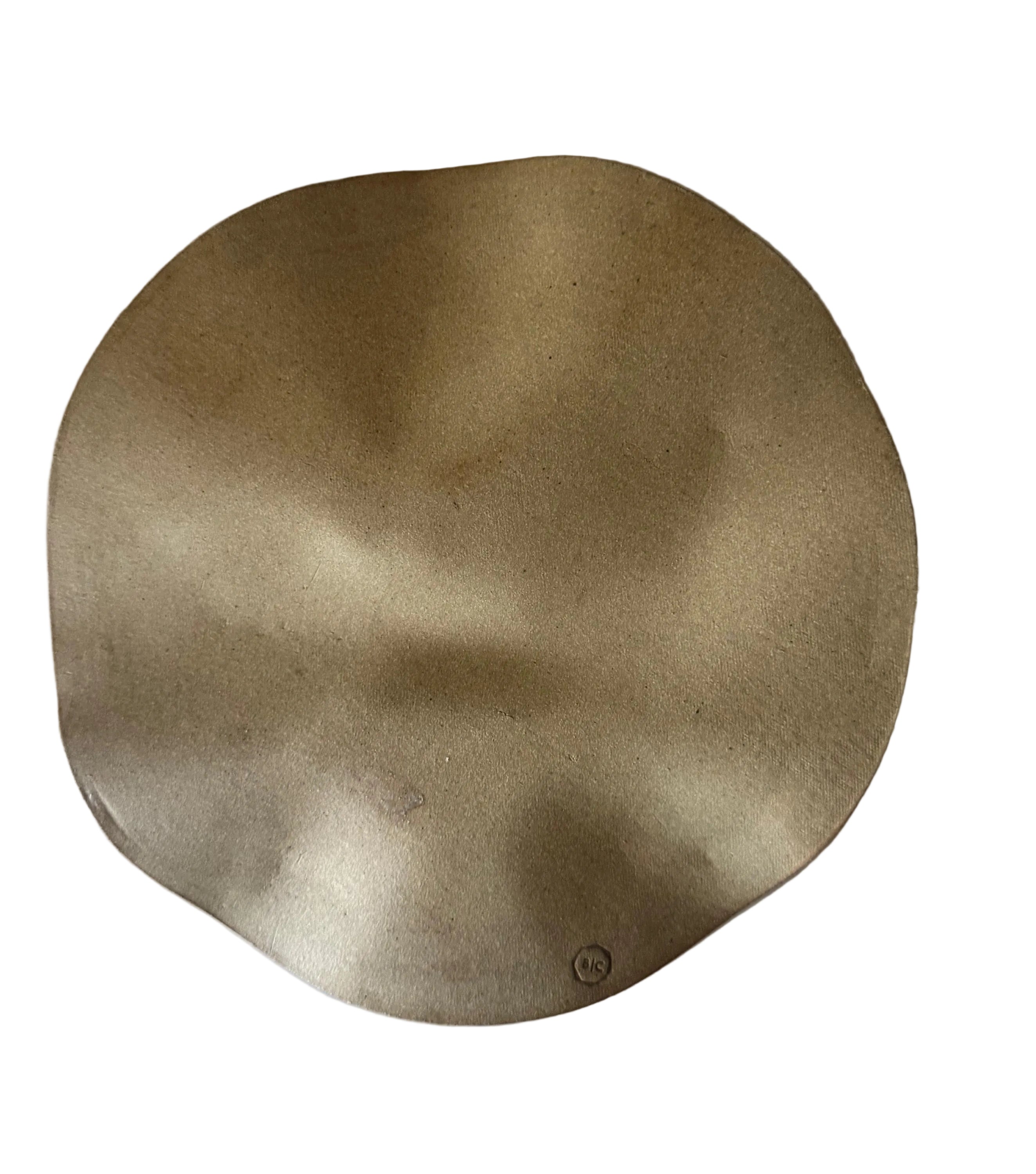 Ripple Platter | Handmade Round Platter in Seafoam/Ivory Color Block | 11.5"