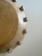 Calypso II Bowl | Handmade Ceramic Bowl in Beige Speckle Splatter Glaze | 8"