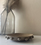 Calypso II Bowl | Handmade Ceramic Bowl in Beige Speckle Splatter Glaze | 8"