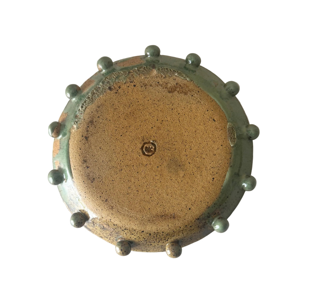 Calypso Bowl | Handmade Ceramic Baubles Bowl in Seafoam Speckle Drip | 8"