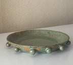 Calypso Bowl | Handmade Ceramic Baubles Bowl in Seafoam Speckle Drip | 8"