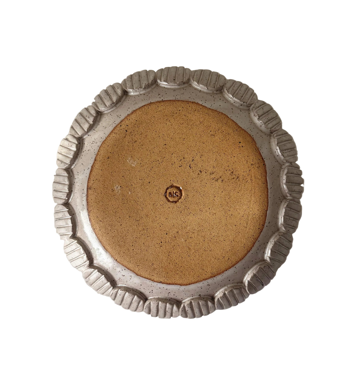 Handmade Ceramic Bubbles Bowl, Speckle Ivory Glaze, Decorative Accents, 8"