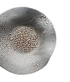 Handmade Ceramic Decorative Wavy Bowl in White Crawl Speckle, 8.5" - Bordeaux Ceramics